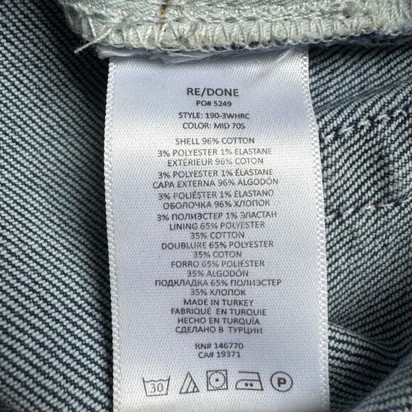 Re/Done 90’s high rise extra crop jeans size women’s 26 - Picture 7 of 9